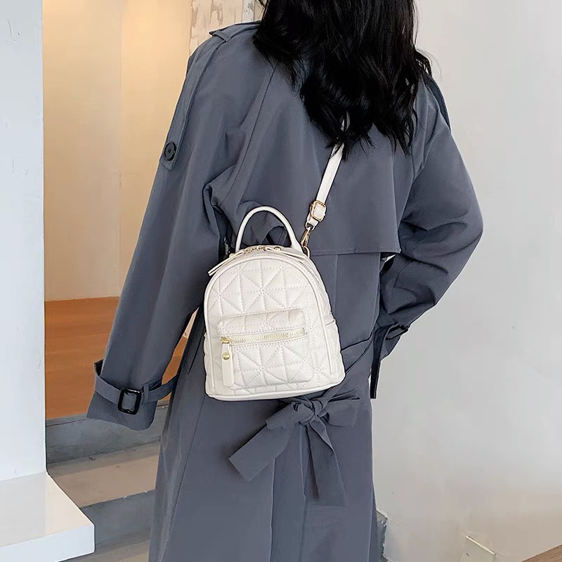 Balo nữ da trần trám mini