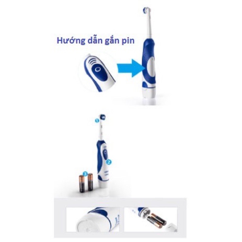 Bàn Chải Pin Oral-B Pro-Health Clinical - Thay đc đầu bàn chải điện- Dùng pin AA