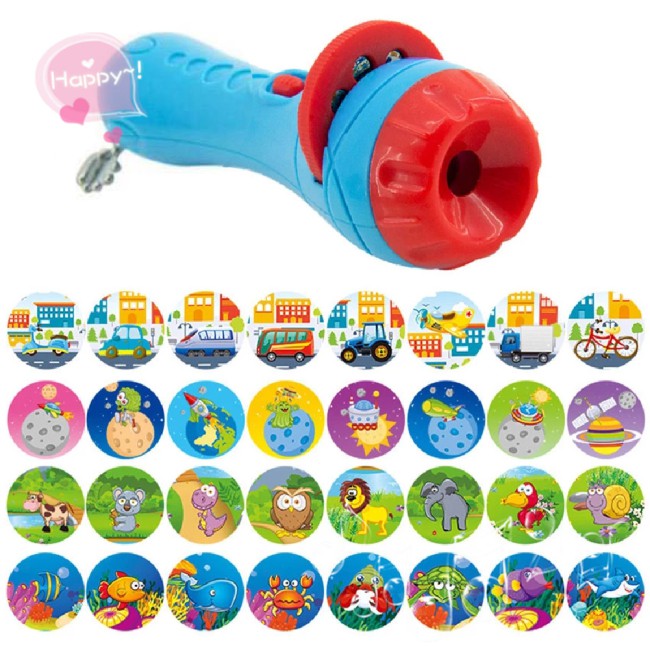Early Education Toy for Kid Holiday Birthday Xmas Flashlight Sleeping Projector Story Toys Lamp Baby