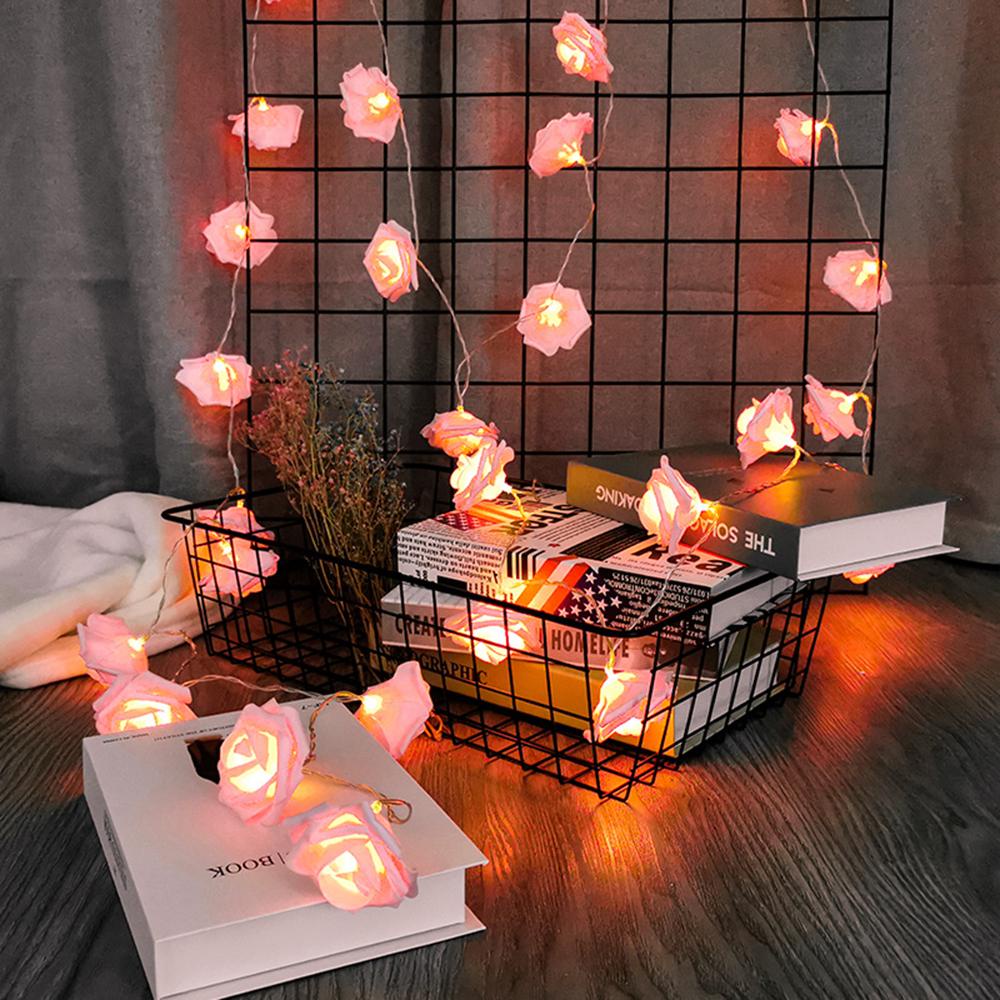 Dây Đèn Led 5cm 20 / 40 Bóng Hình Hoa Hồng Trang Trí Tiệc
