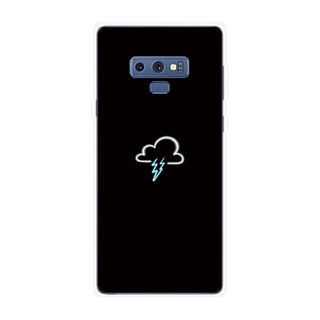 Ốp Lưng Samsung Galaxy Note 8 9 Note8 Note9 TPU mềm Case Cá tính đen tuyền Two