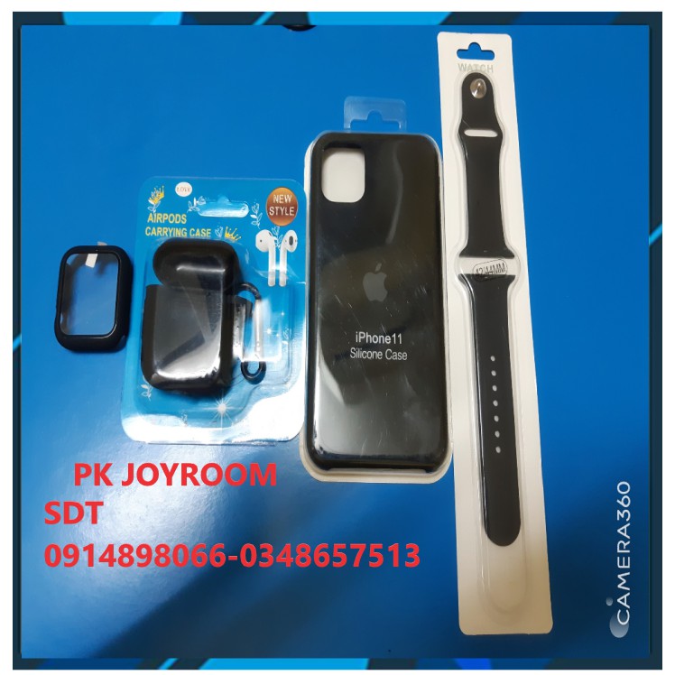 HOT-HOT-HOT---COMBO 4 SP ỐP C/BẨN IP+DÂY CAO SU AW+CASE AIPROD 2+ỐP BẢO VỆ ĐỒNG HỒ AW SERI 2,3,4,5 MÀU ĐEN