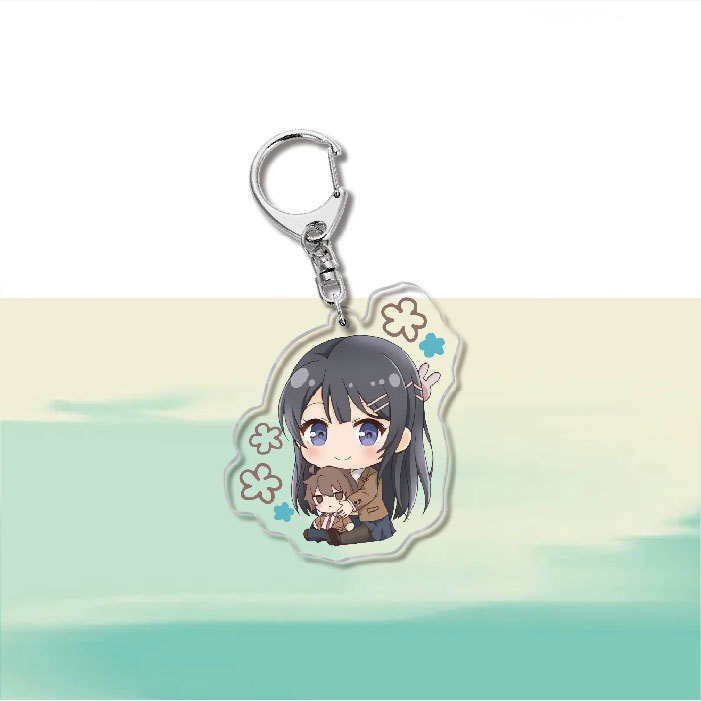 (NGỒI) Móc khóa IN HÌNH Hội chứng tuổi thanh xuân Bunny girl senpai mica trong acrylic anime chibi xinh xắn dễ thương