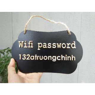 Bảng đen dán password wifi mẫu treo quán cà phê, nhà hàng - Xưởng LUXI decor