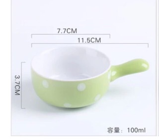 Chén sứ ăn dặm gáo chấm bi