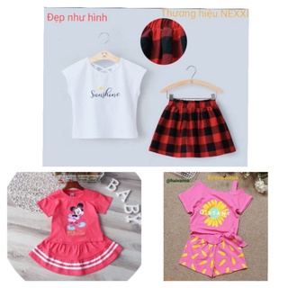 Đầm váy bộ bé gái NEXXI thun cotton 4 chiều  haivanco cho bé  12 đến 25 kg thoáng mát và mềm mại cá tính đi học đi chơi
