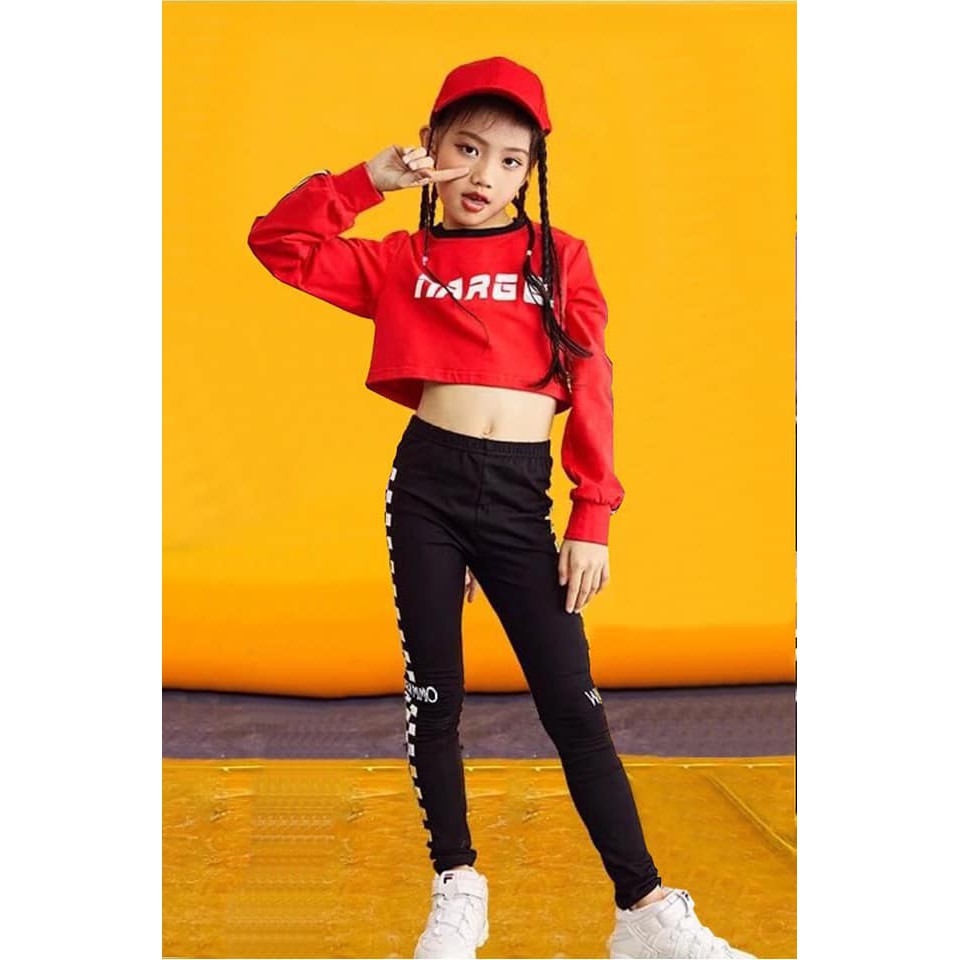 Bộ bé gái hiphop phong cách thể thao thun cotton xinh mát