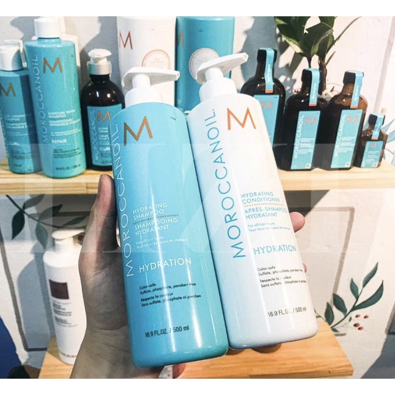 MOROCCANOIL - Cặp Dầu Gội Dầu Xả Dưỡng Ẩm Sâu Phục Hồi Tóc Hư Tổn MOROCCANOIL 1000ml