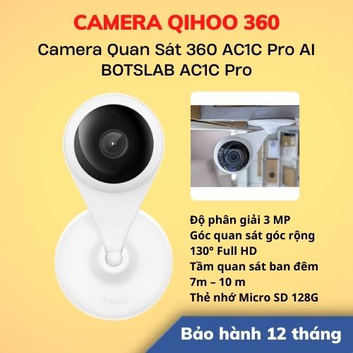 [Hỏa Tốc - HCM] Camera Quan Sát 360 AC1C Pro AI BOTSLAB AC1C Pro AI [2021] / AC1C | Chính Hãng | BH 12T | LSB Store