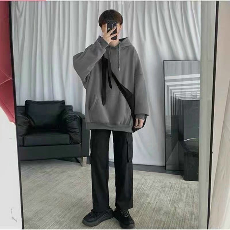 áo hoodie nỉ bông - xám chuột | BigBuy360 - bigbuy360.vn