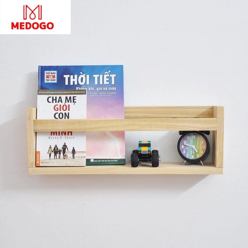 Kệ gỗ MEDOGO treo tường chữ U loại 2 tiện lợi, thiết kế mới, kệ trang trí