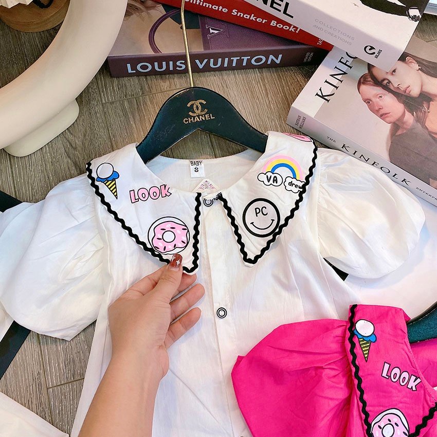 Váy bé gái cổ nhọn từ 10kg đến 20kg AM943 TTR266