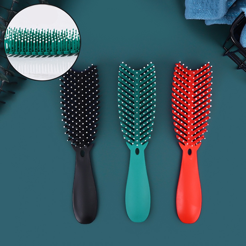 1 Lược Chải Tóc Massage Da Đầu Hình Xương Cá Chuyên Nghiệp Cho Salon