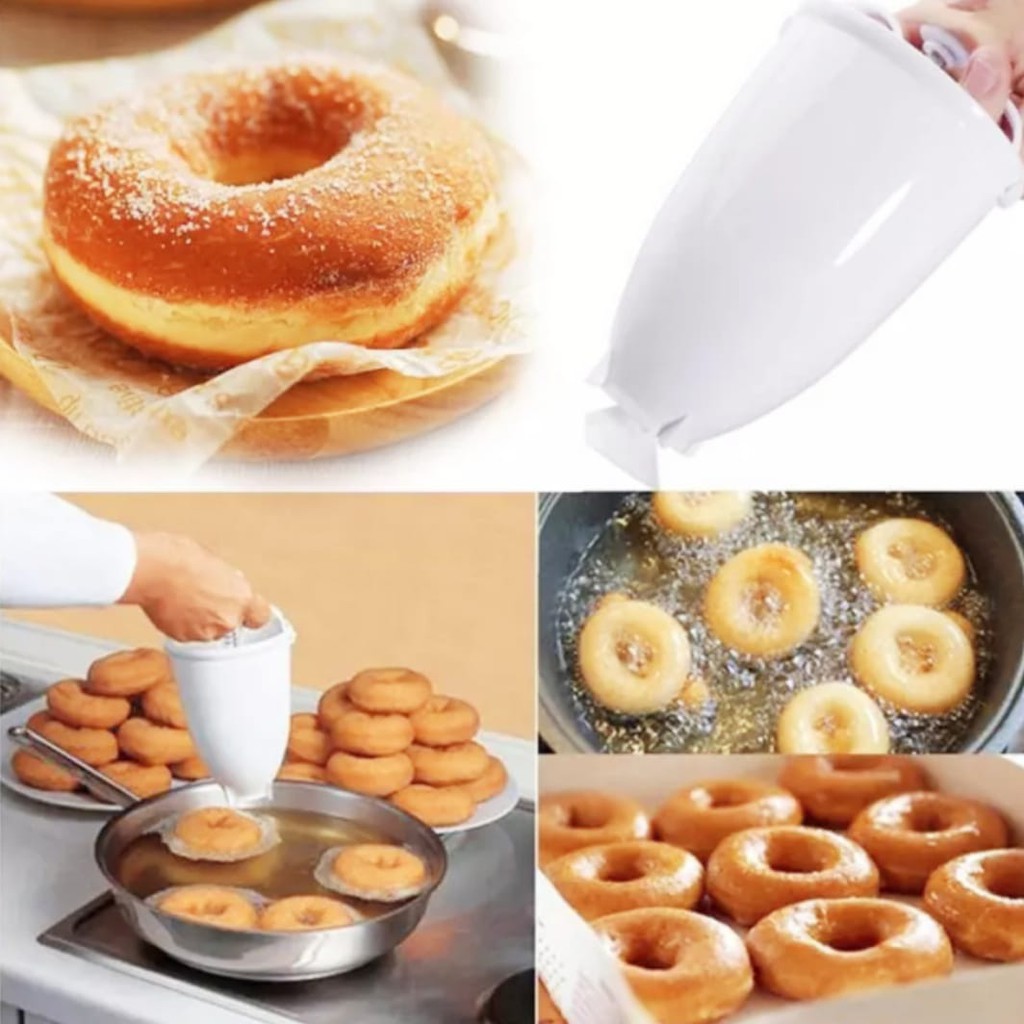 Dụng cụ làm bánh Donut dạng nhấn không cần thiết thực tiện lợi