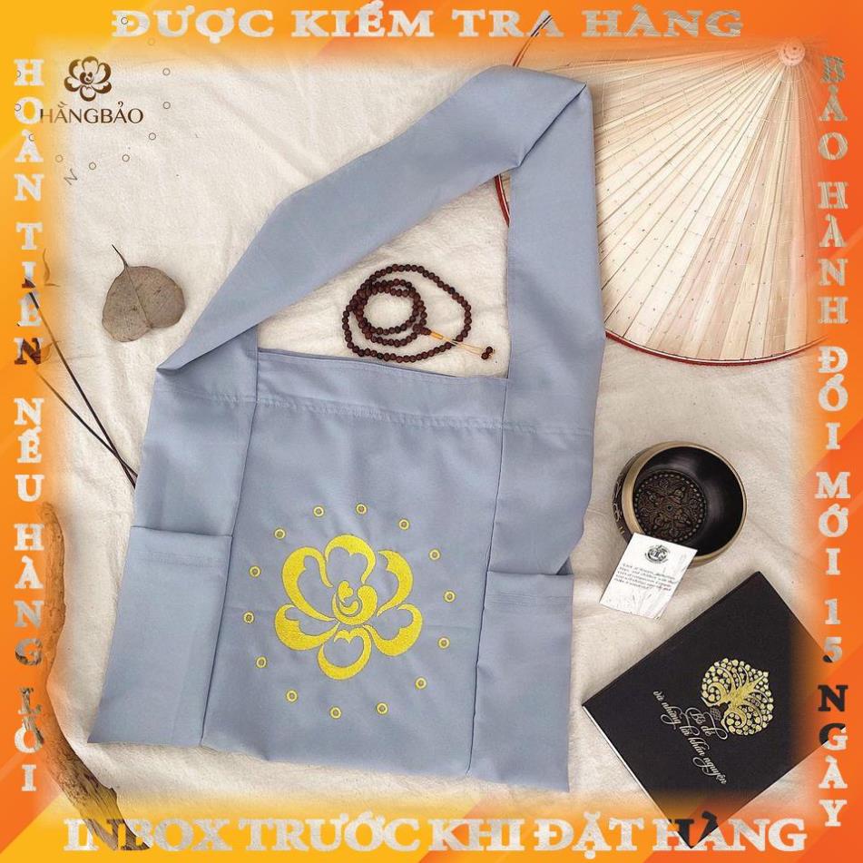 Túi Đãi Đi Chùa - Túi Bền Đẹp Dày Dặn Thêu Hoa Hằng Bảo dongmay