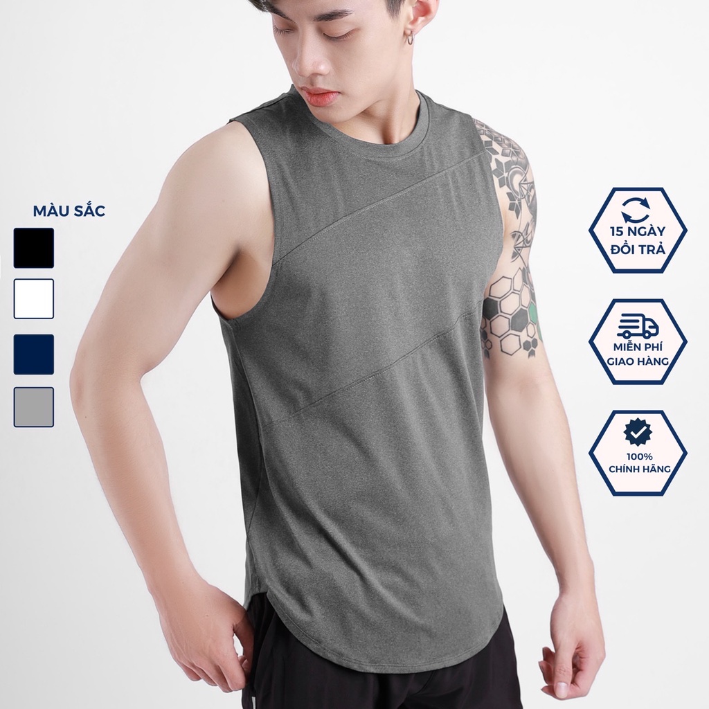 Áo ba lỗ,tanktop nam REETA chất thun lạnh thể thao mát lạnh, thấm hút mồ hôi