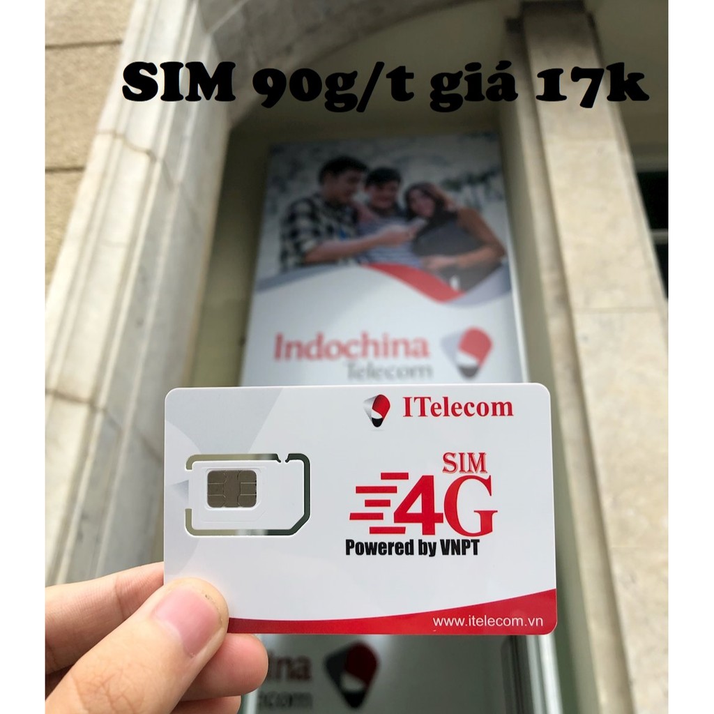 Sim Itelecom mạng sim 4G Vinaphone gói 3GB/ngày (90GB/tháng)