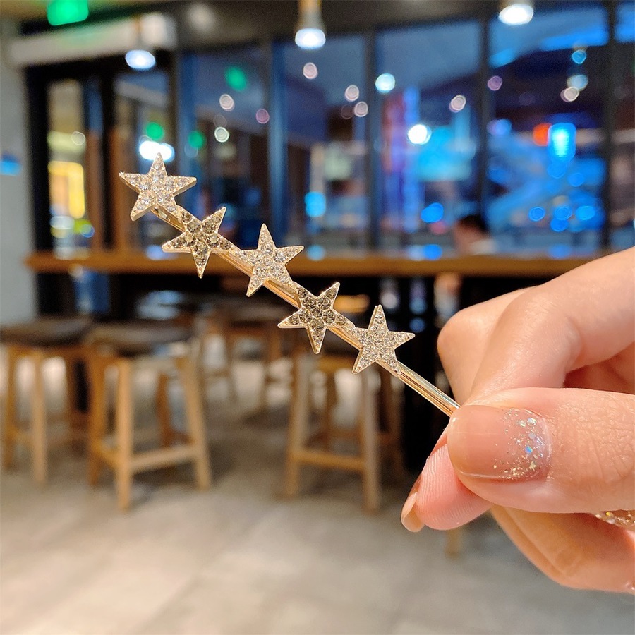 Kẹp Tóc Hình Ngôi Sao Đính Kim Cương Giả Thời Trang Cho Nữ