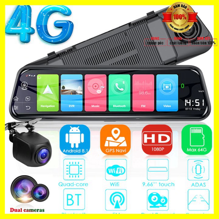 [ BẢO HÀNH 12 THÁNG] Camera hành trình gắn gương ô tô Phisung 4G, Wifi, 10 inch, dẫn đường Navitel MÃ Z55 | BigBuy360 - bigbuy360.vn