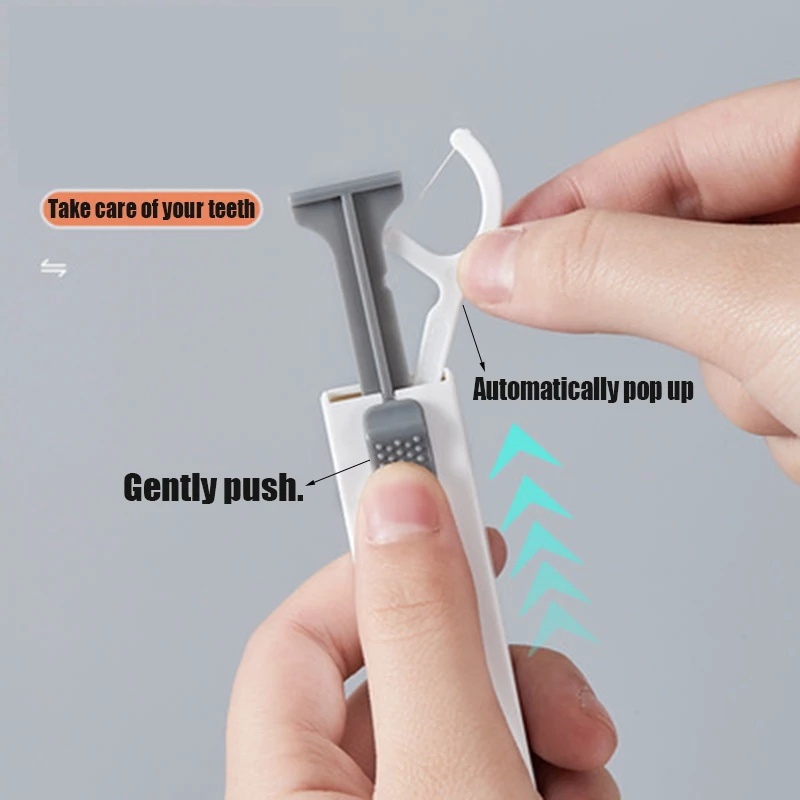 Hộp 50 Giá Đỡ Cuộn Chỉ Nha Khoa Tự Động Dùng Một Lần