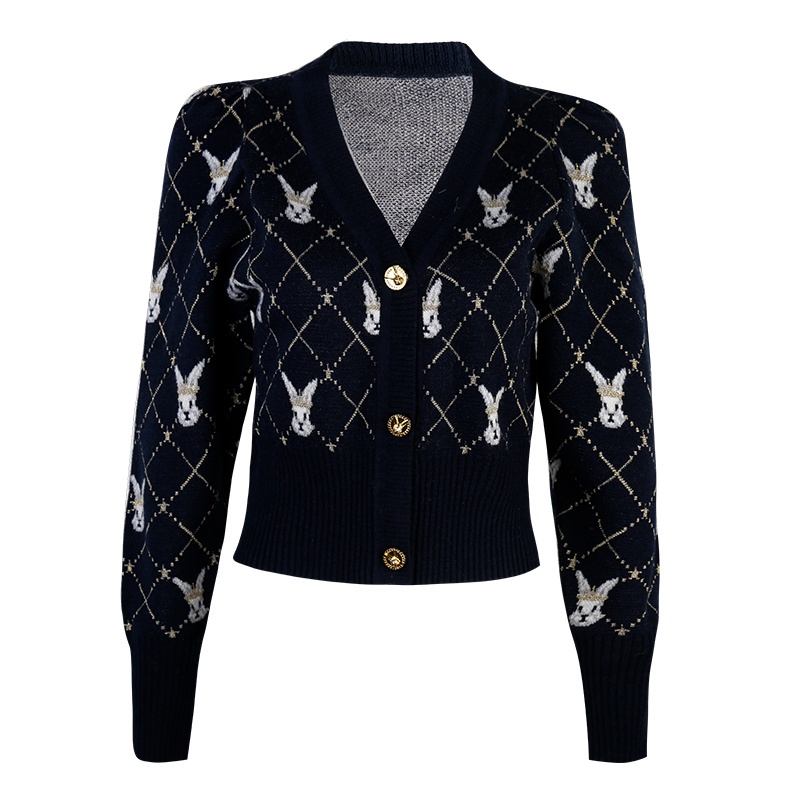 Áo Khoác Cardigan Dệt Kim Phối Nút Cho Nữ