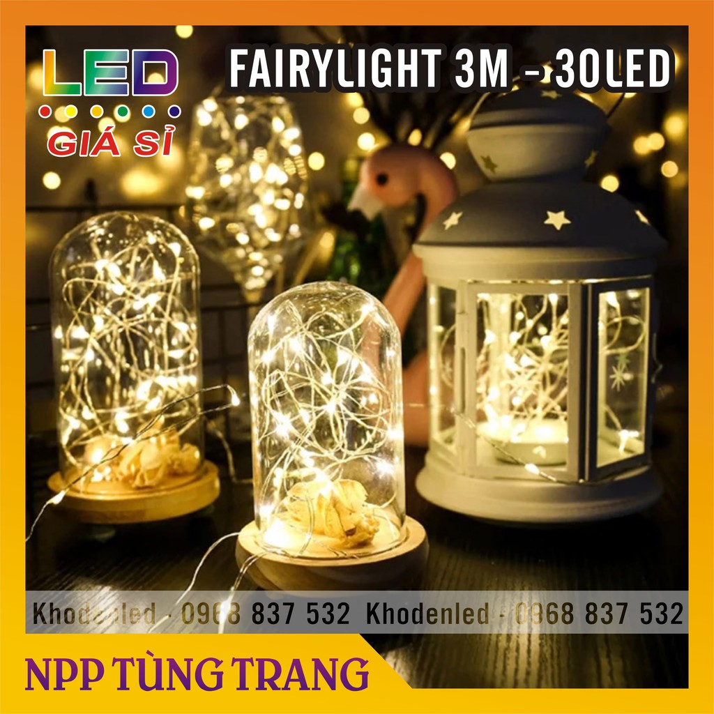 Đèn đom đóm dùng pin fairylight 3m các màu siêu xinh