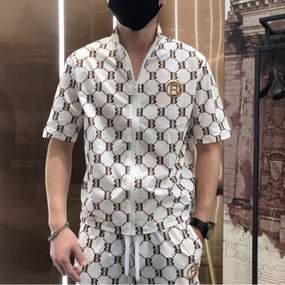 Bộ nam mặc hè TONIKIM quần dài áo cổ bẻ ngắn tay, vải thun cotton thoáng mát, kiểu dáng cá tính S29