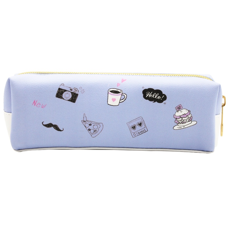 Bóp Viết Vải Kawaii - Màu Xanh Dương