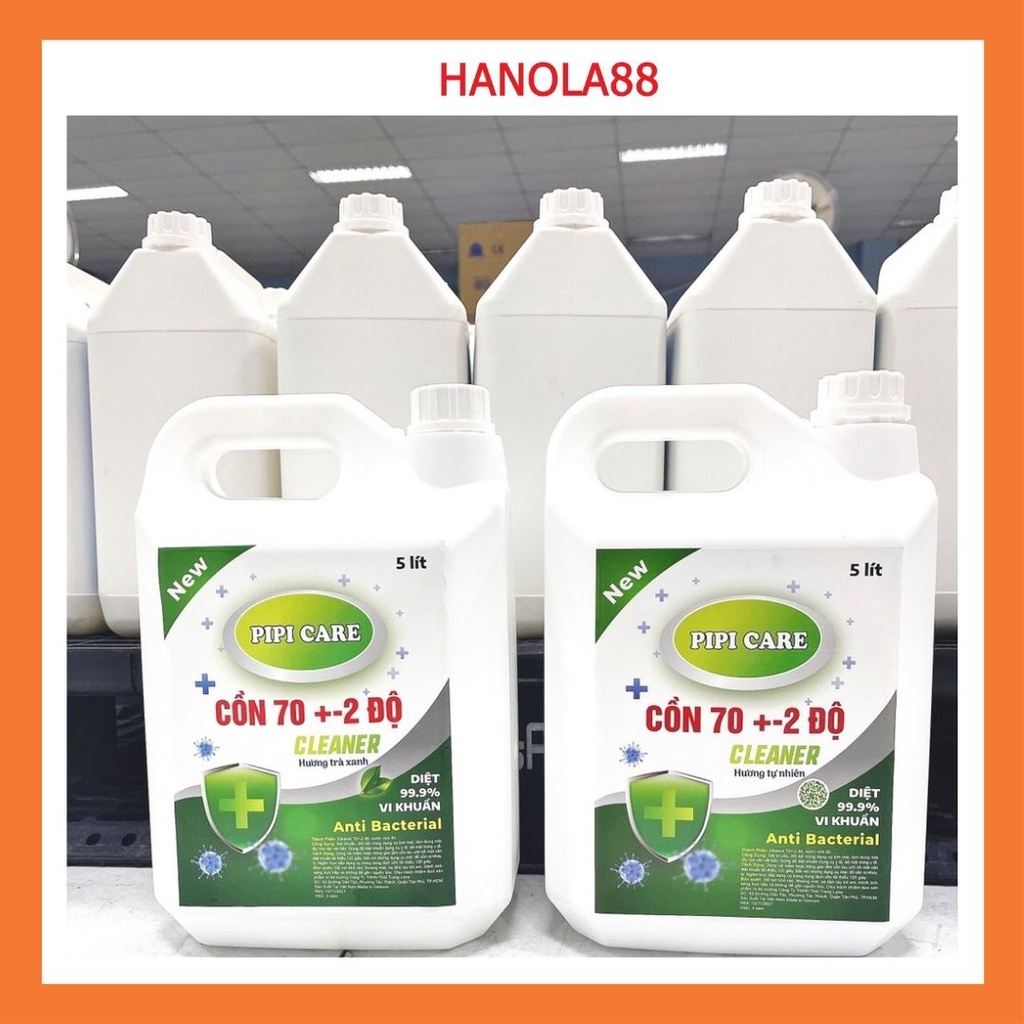 Combo 5 can dung dịch sát khuẩn, cồn y tế 5 lít 70 độ có hương hàng chuẩn công ty