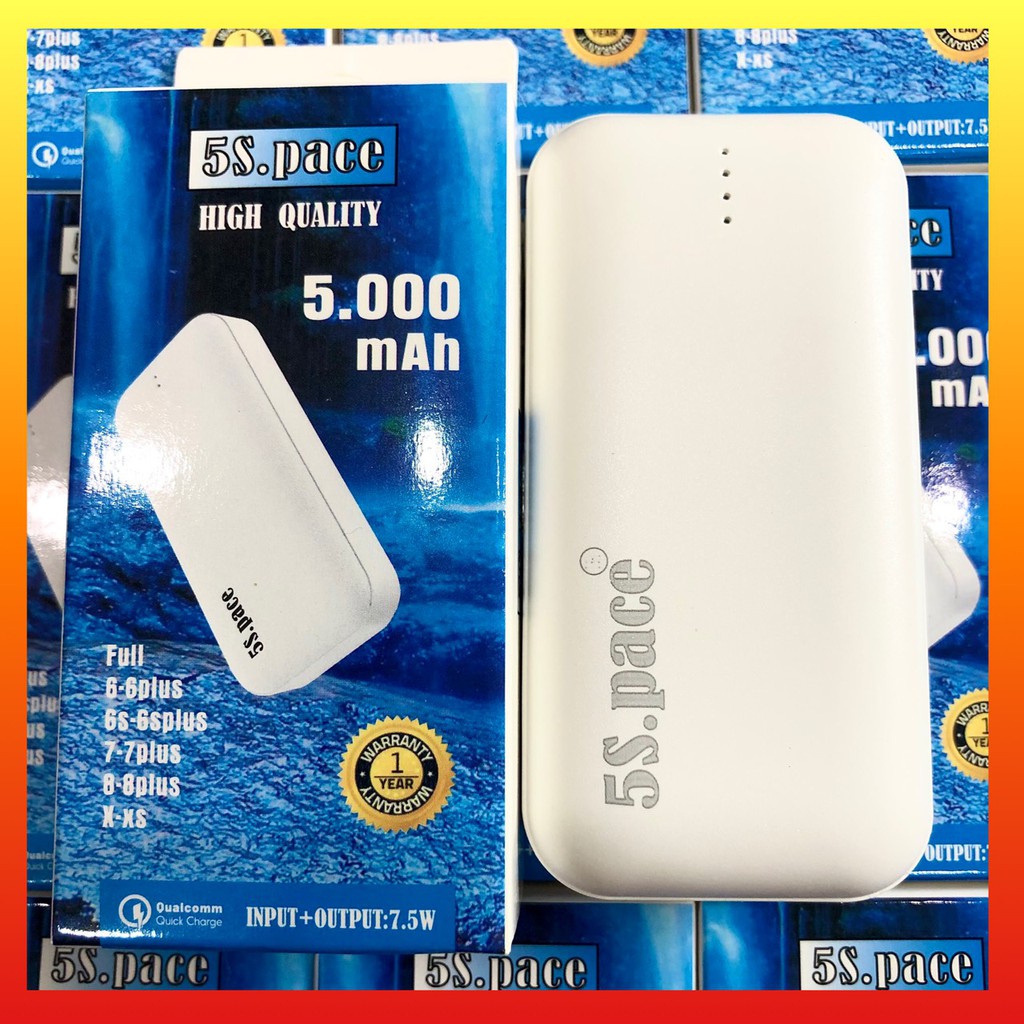 Sạc Dự Phòng 5S.Pace Mini 5.000mAh