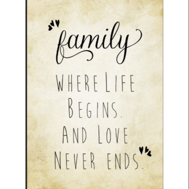 Tranh canvas chữ family kèm khung 30x40