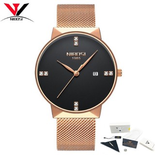 Đồng hồ nam dây lưới thép cao cấp Nibosi 2323 (fullbox)