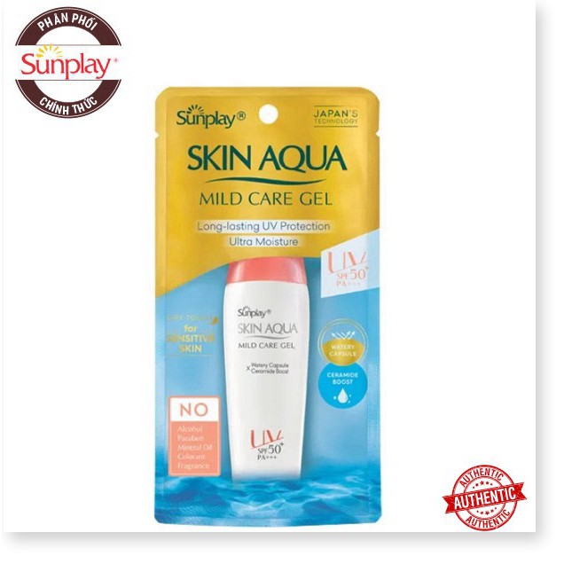 [Mã giảm giá] [Khuyến mãi Mỹ phẩm chính hãng] Kem Chống Nắng Dành Cho Da Nhạy Cảm Sunplay Skin Aqua Mild Care Gel SPF50