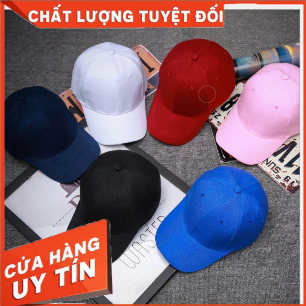 Mũ lưỡi trai trơn unisex nhiều màu sắc thời trang, form chuẩn, nón kết dành cho nam và nữ - Chất Lượng Hàng Đầu