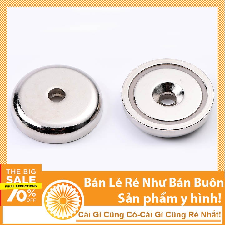 Nam Châm Tròn Không Vỡ Nhiều Kích Thước Có Lỗ Bắt Vít