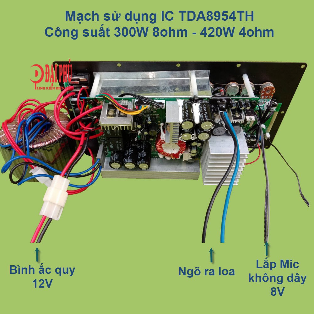 Mạch loa kéo công suất lớn chuyên loa kéo 5 tấc đôi cao cấp - IC TDA8954TH công suất 300W - 420W, âm thanh mạnh - uy lực