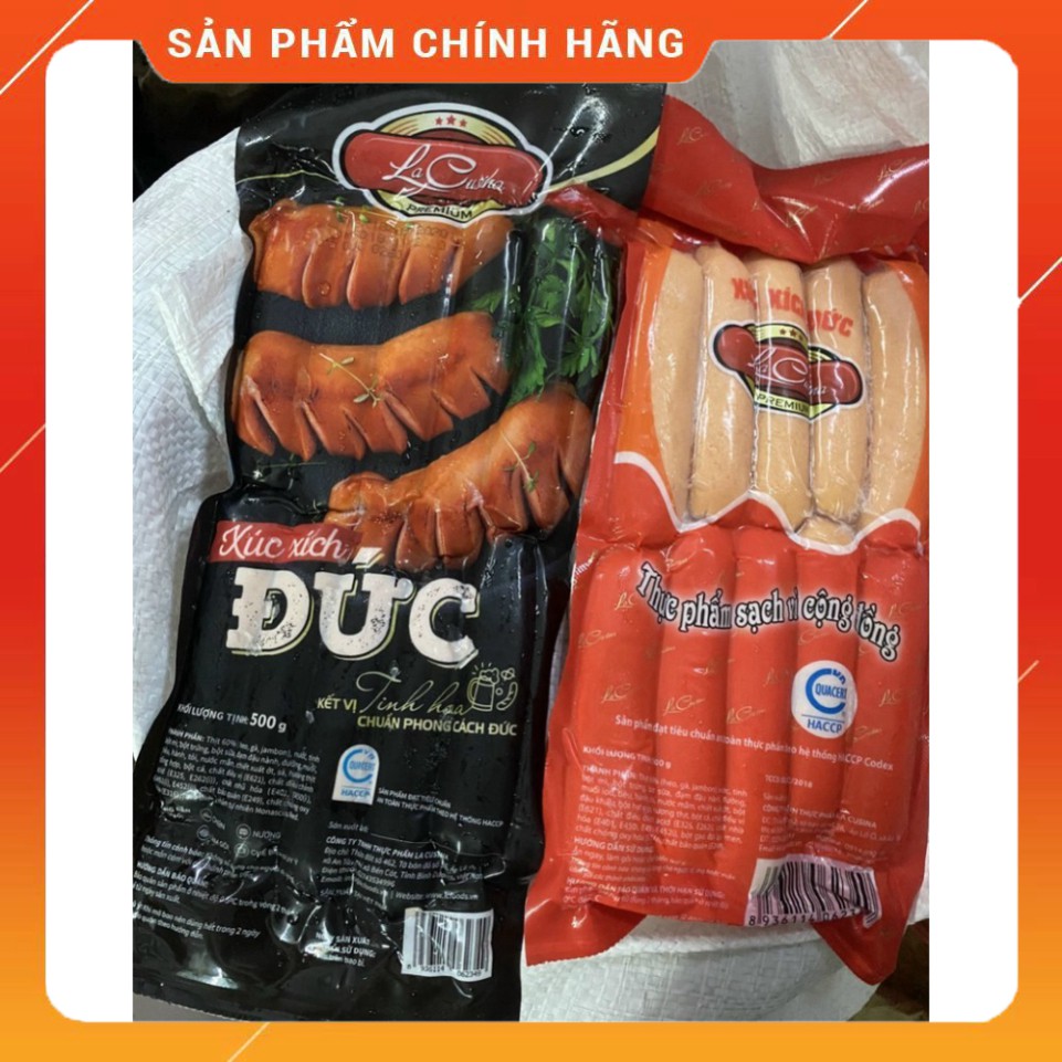 [ SHIP TP HCM] Xúc xích Đức Lacusina - 500g hàng ngon nuongfood