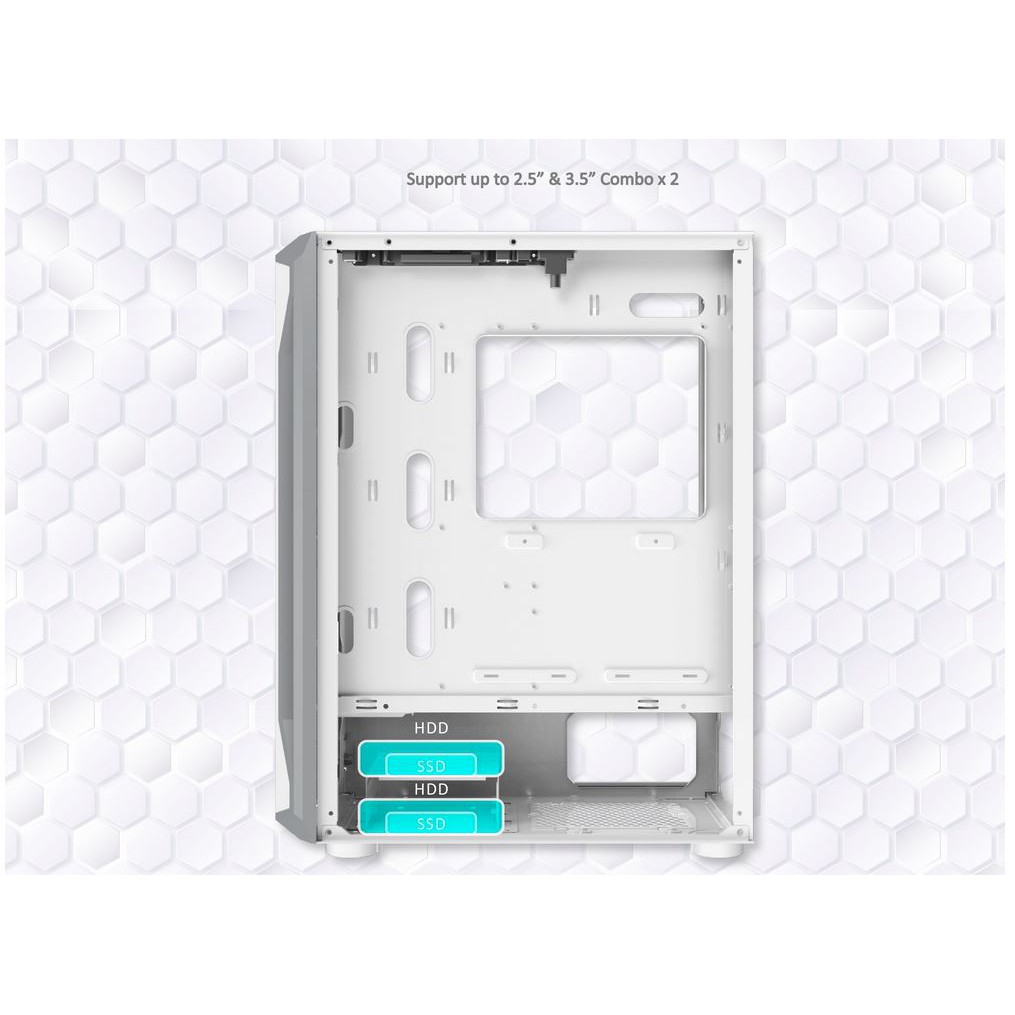 Vỏ case Xigmatek Gaming X Arctic 3FX (White) - TẶNG 03 FAN XIGMATEK X20ARGB