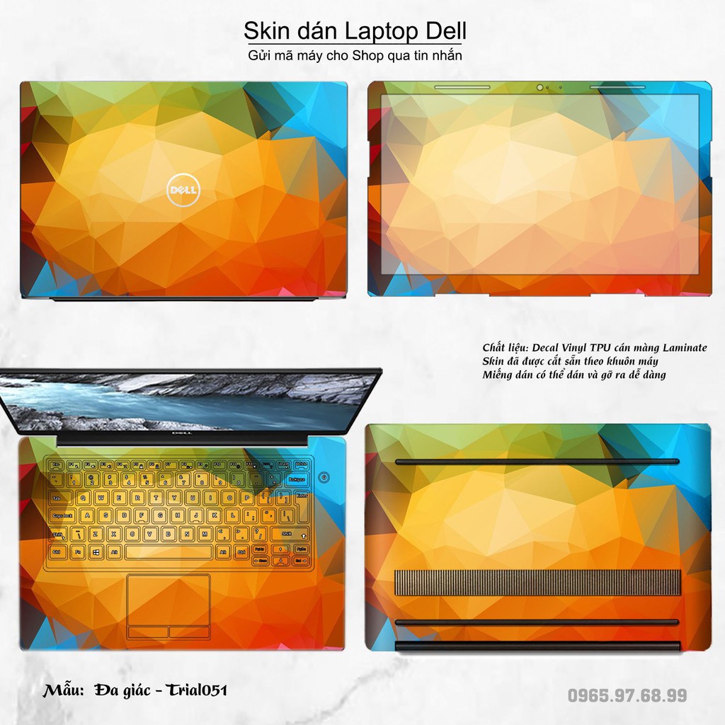 Skin dán Laptop Dell in hình Đa giác _nhiều mẫu 9 (inbox mã máy cho Shop)