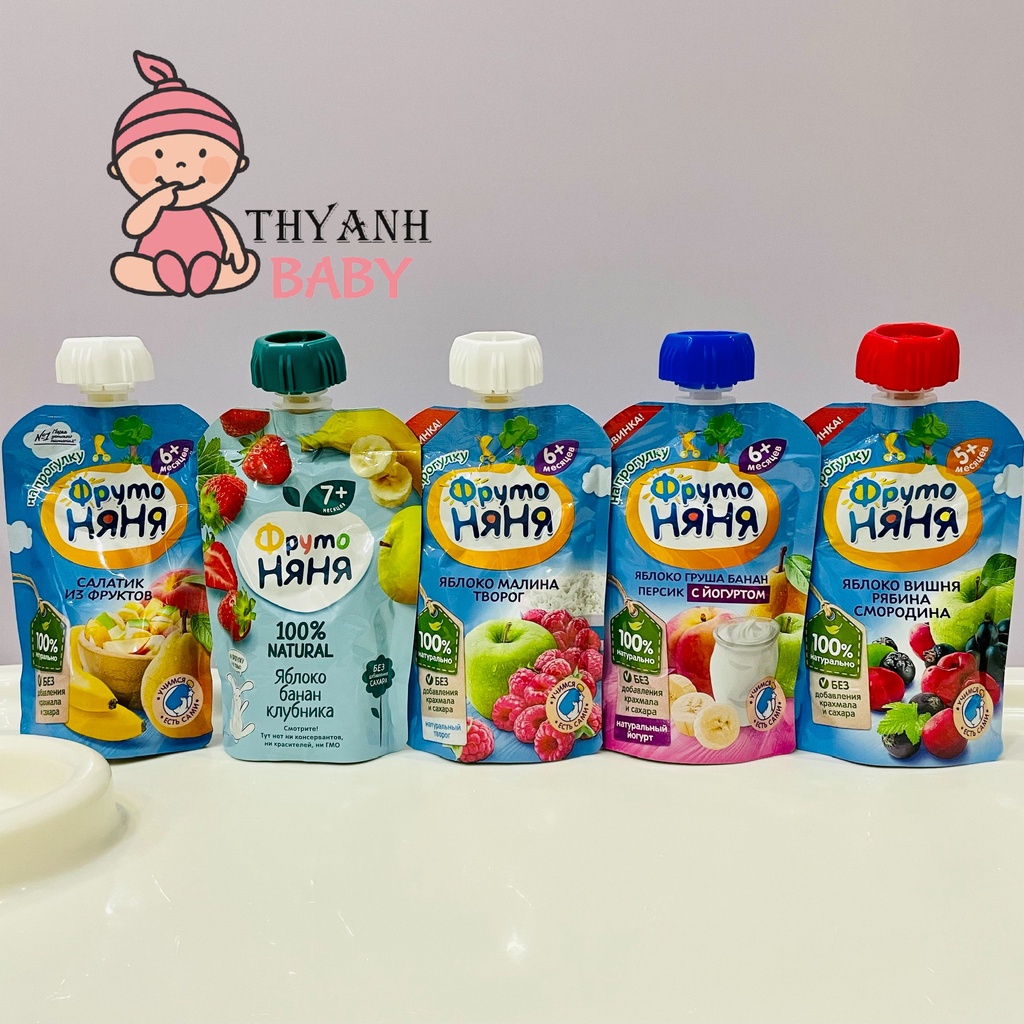 Hoa quả nghiền Fruto Nga nhiều vị (HSD 1/2023)