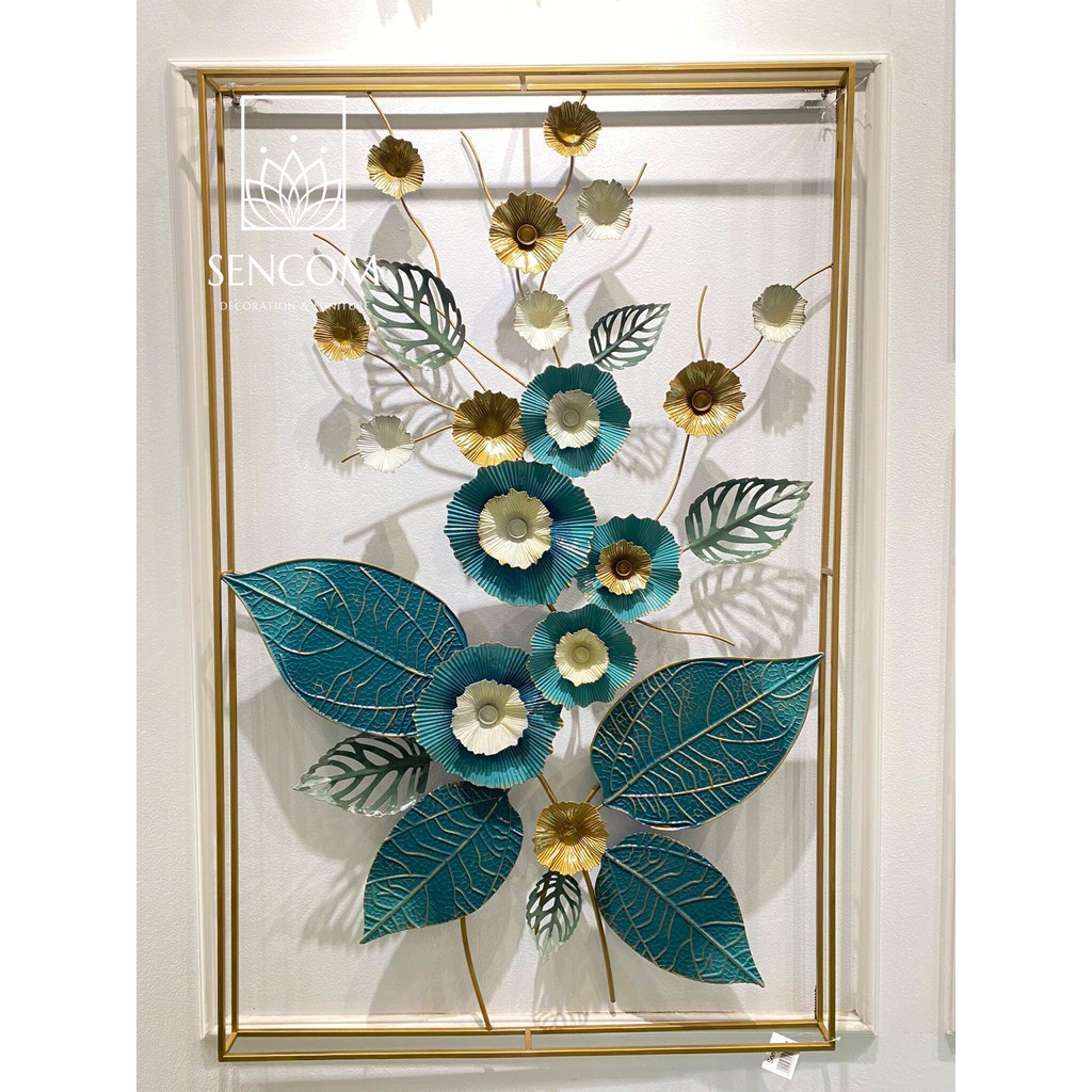 Tranh sắt hoa lá thiên nhiên đa màu sắc trang trí nội thất phong thủy , mang lại nhiều may mắn cho gia chủ