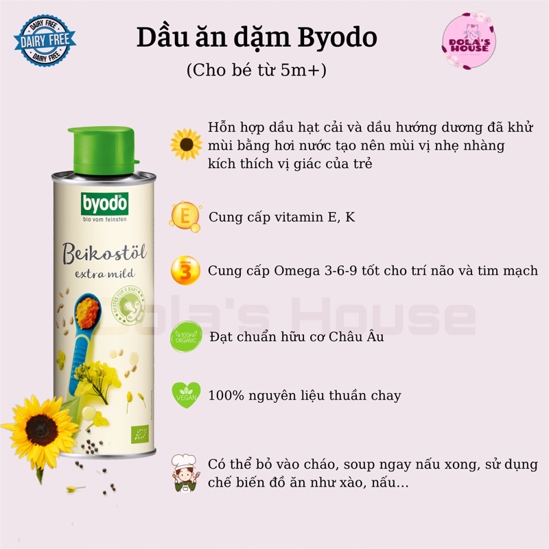 Dầu ăn dặm hữu cơ cho bé