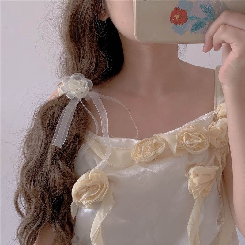 [ Siêu Xinh Y Hình] Choker Vòng Cổ Hoa Dây Cột Ren Trắng Siêu Xinh Dễ Thương Mainia Shop