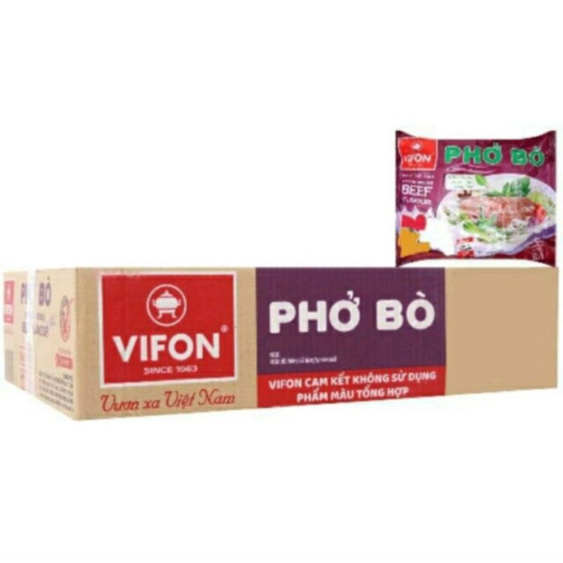 Chất lượng tốt và giá thấp [HCM] Thùng 30 gói phở bò Vifon 65g