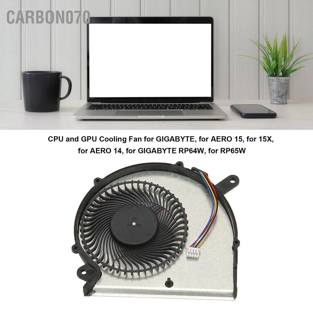 [Hàng Sẵn] Quạt Tản Nhiệt máy tính xách tay 4 pin cho GIGABYTE AERO 15 15X 14 RP64W RP65W【Carbon070】