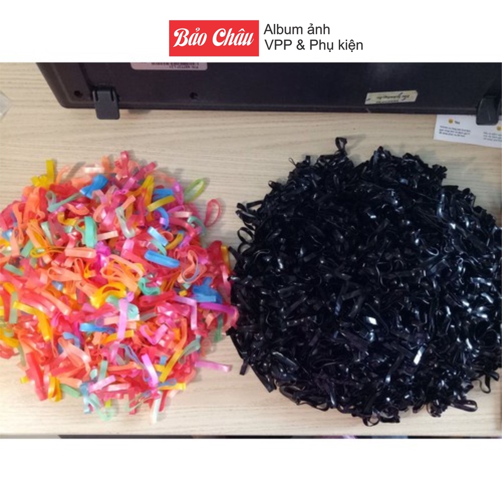 Dây Chun Buộc Tóc 1 Lạng, mầu đen, nhiều mầu