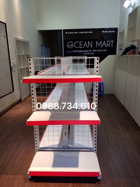 Kệ để hàng 2 mặt ( Cao 1m2 dài 2m2 x 3 tầng )