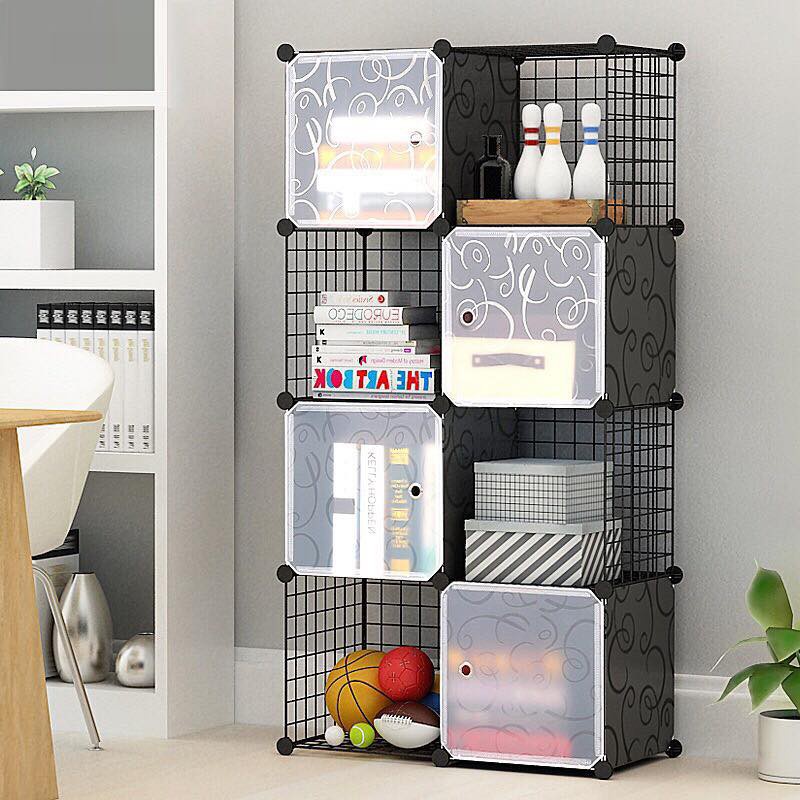 (SALE) TỦ LƯỚI LẮP GHÉP BẰNG LƯỚI SẮT SƠN TĨNH ĐIỆN PHỐI NHỰA MÀU ĐEN