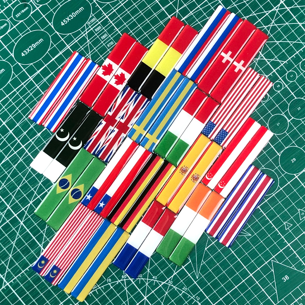 Nhãn Dán Trang Trí Xe Hơi/Xe Máy Phản Quang 3D Hình Lá Cờ Nước Ý/Bia Brazil/Ukin