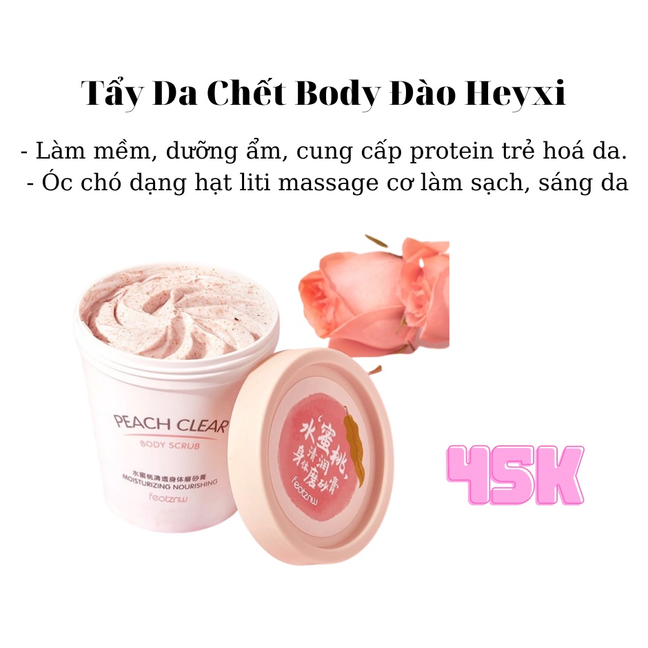 Tẩy Da Chết Body Đào Heyxi